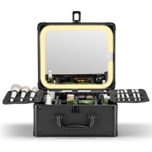 Makeup Box With A Detachable Lighted Mirror