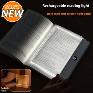 Rechargeable LED Reading Light for Books – Eye-Care, 3 Color Modes, Adjustable Brightness